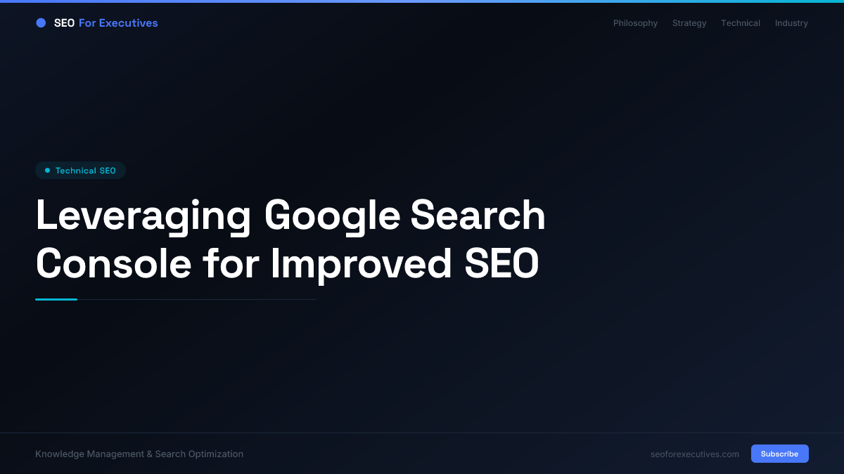 Leveraging Google Search Console for Improved SEO